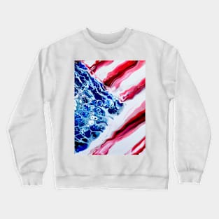 American Flag - Abstract US Flag - July 4th - Independence Day - Stars & Stripes Print Crewneck Sweatshirt